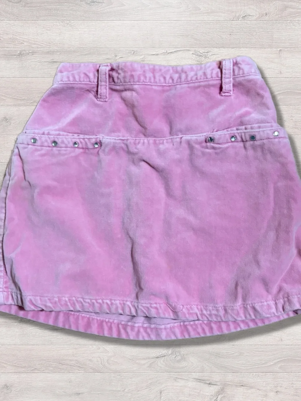 Vintage Y2K Disney Store Princess Girls Pink Rhinestone Mini Skirt 4/5